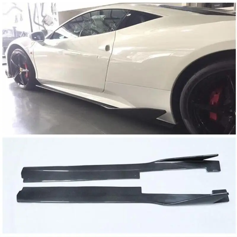 

Для Ferrari 458 комплект боковой юбки из настоящего углеродного волокна спойлер разветвители губ V-Style высококачественные автомобильные аксессуары
