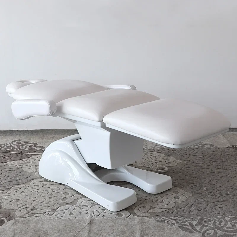 Hot selling white beauty salon furniture facial eyelash bed three motors electric massage table for spa salon