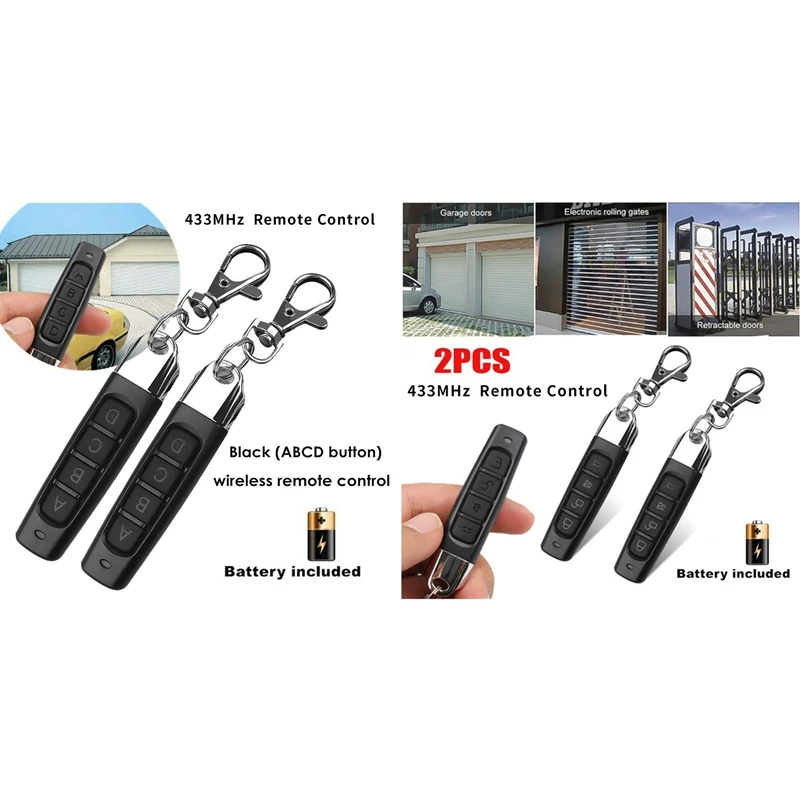 4X 433MHZ Remote Control Garage Gate Door Opener Remote Control Duplicator Clone Cloning Code Car Key A & B