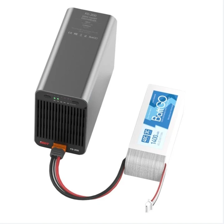 For FD-200 200W 25A Support 2-8S Lipo Battery Wireless APP Control Discharger for RC Drone Car Boat Spare Parts