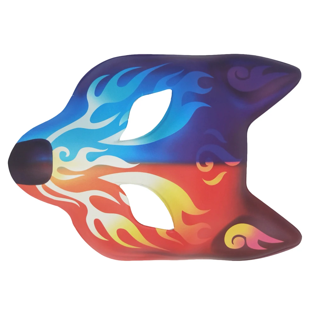 Fox Mask Printed Cool Animal Masquerade Masks Premium Material Halloween Japanese Carnival Elegant
