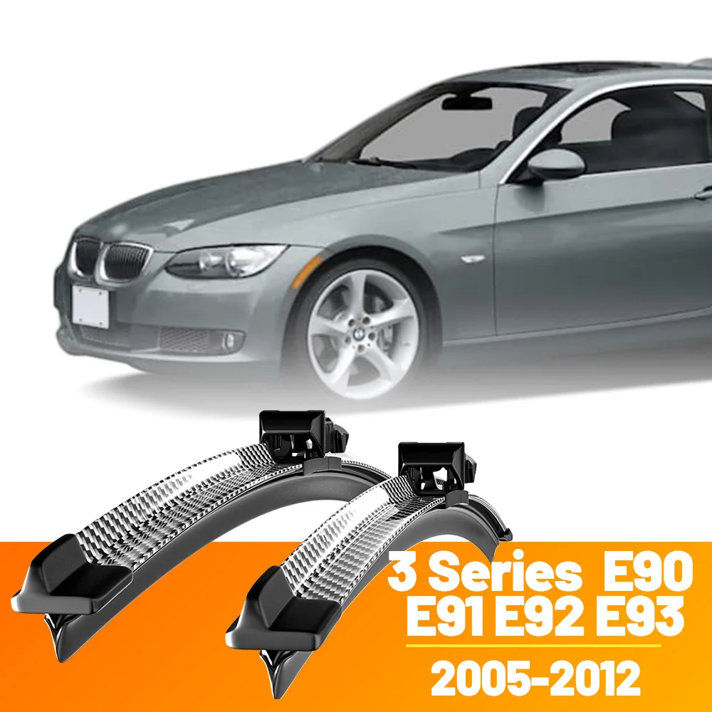 2 stücke Frontscheibe Scheibenwischerblätter Carbon Faser Scheibenwischer Für BMW 3er E90 E91 E92 E93 2005-2012 2006 2007 2008 2009