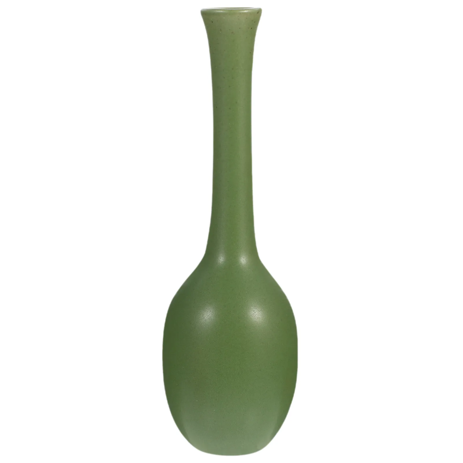 Ceramic Vase Chinese Style Shape Smooth Mouth Thick Bottom Ideal for Flower Arranging Desktop Decoration Table Ornament