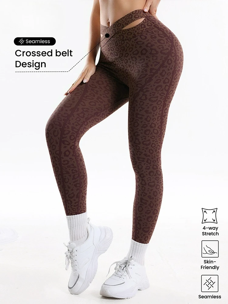 

Женская одежда, бесшовные брюки для йоги, спортивная одежда, повседневные сексуальные брюки с леопардовым принтом для фитнеса и спортзала, женские обтягивающие леггинсы для бега и велоспорта