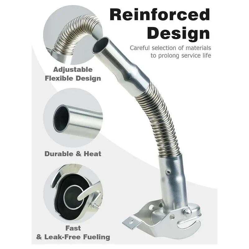 Happy New- Rust Proof Fuel Flow, Stainless Steel Car Fuel Pipe, Anti Static Spout With Mesh Filter, Secure, Diesel, Water Transf