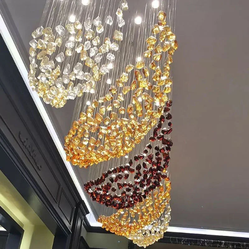 Modern Hanging Lights Hotel Lobby Chandelier Indoor Living Room Pendant Modern Chandelier Ceiling Hanging Lamp.