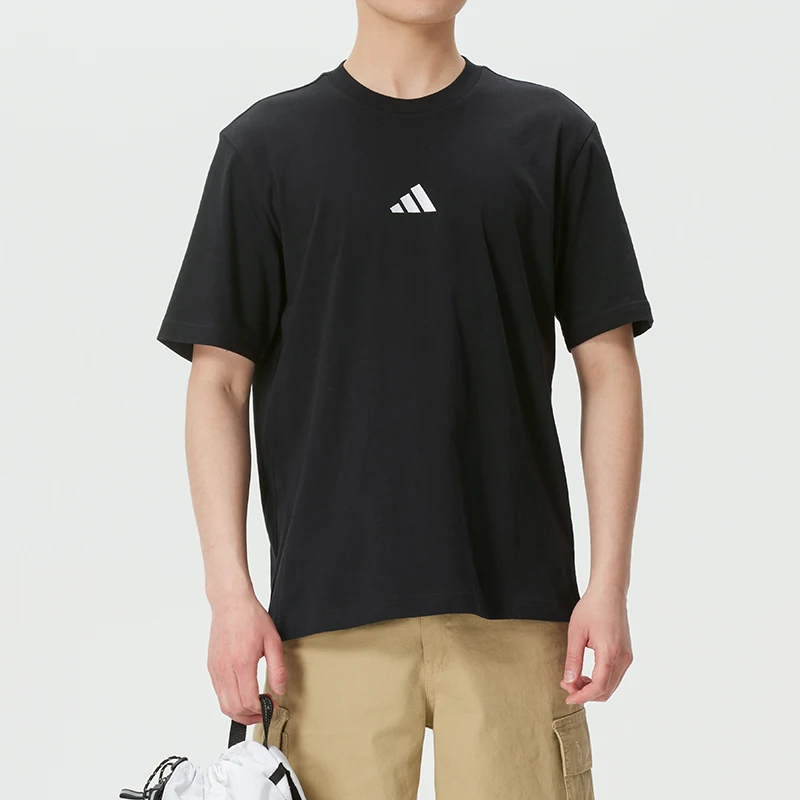 

Adidas T-Shirt Men's Sports Casual Wear Round Neck Loose Breathable Fitness Training Short-Sleeved Je9024