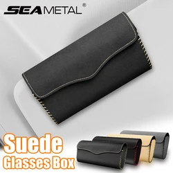 SEAMETAL Car Sun Visor Glasses Case Soft Lining Scratch-Free Suede Sunglasses Protector Box Magnetic Stable Eyeglasses Holder