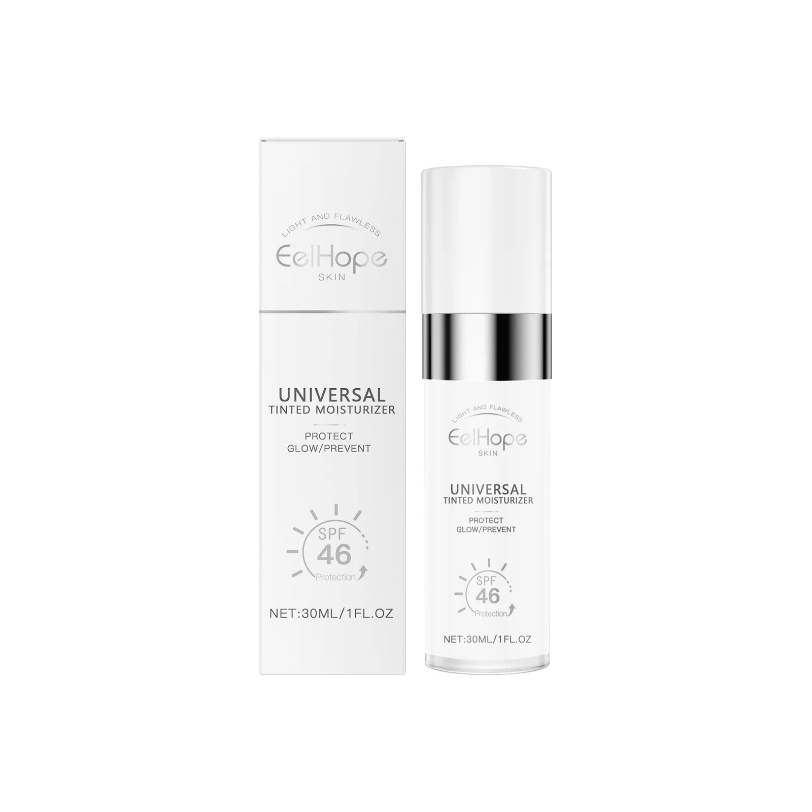 Eelhope Tinted Moisturizer Nicotinamide Lasting Oil Control Anti Sun Protection Moisturizing Facial Sunscreen Tinted Face Cream