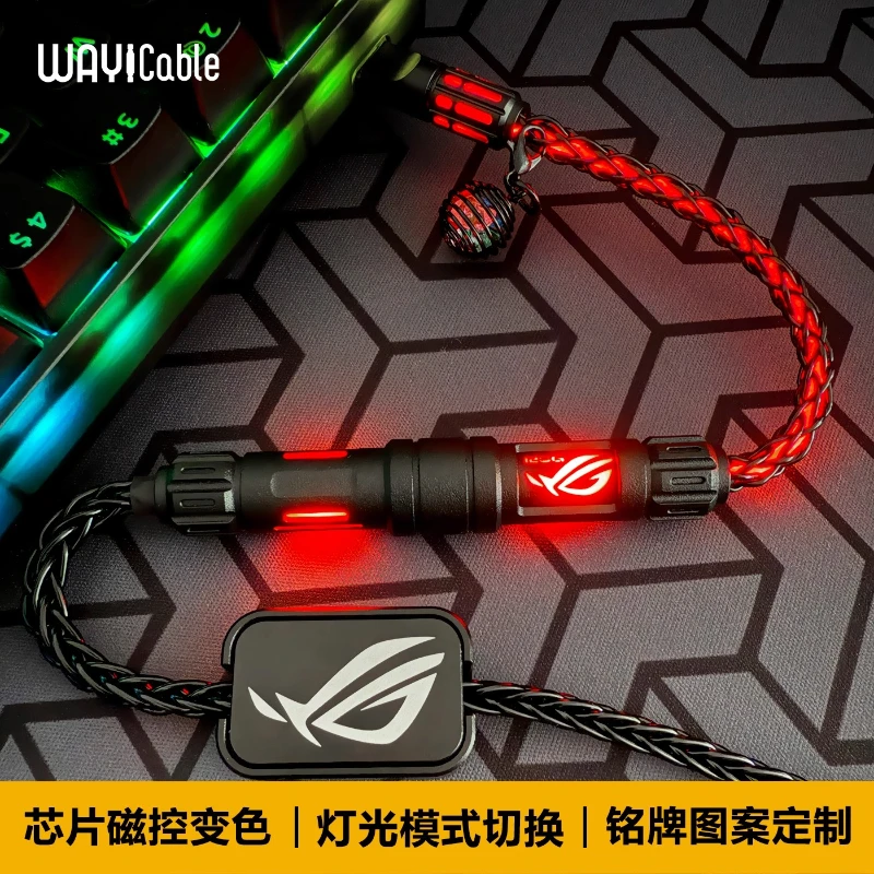 

WAYI Single Crystal Copper Navigation Plug in Cable Devil Series 8K Gaming Magnetic Switch Keyboard Cable Magnetic Switch Lamp