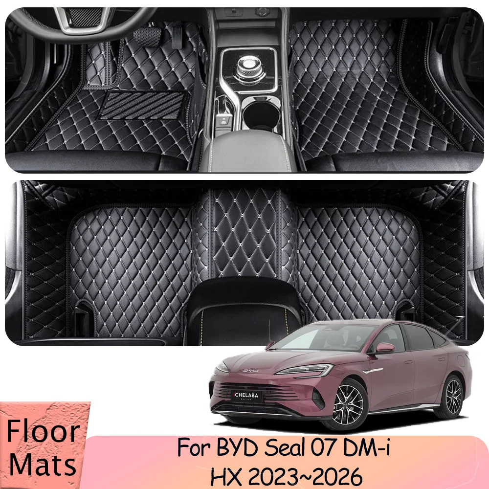 

For BYD Seal 7 DM-i HX 2023~2026 2024 2025 RHD LHD Car Floor Mats Scratch Resistant Carpets Pad Interior Protection Accessories