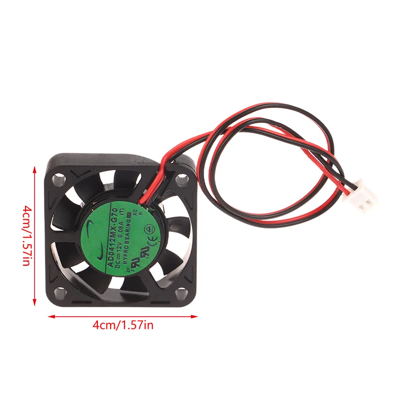 New 40MM 4010 Cooler AD0412MX-G70 For 40*40*10MM DC12V 0.08A 2-Line Hydraulic Bearing Silent Cooling Fan