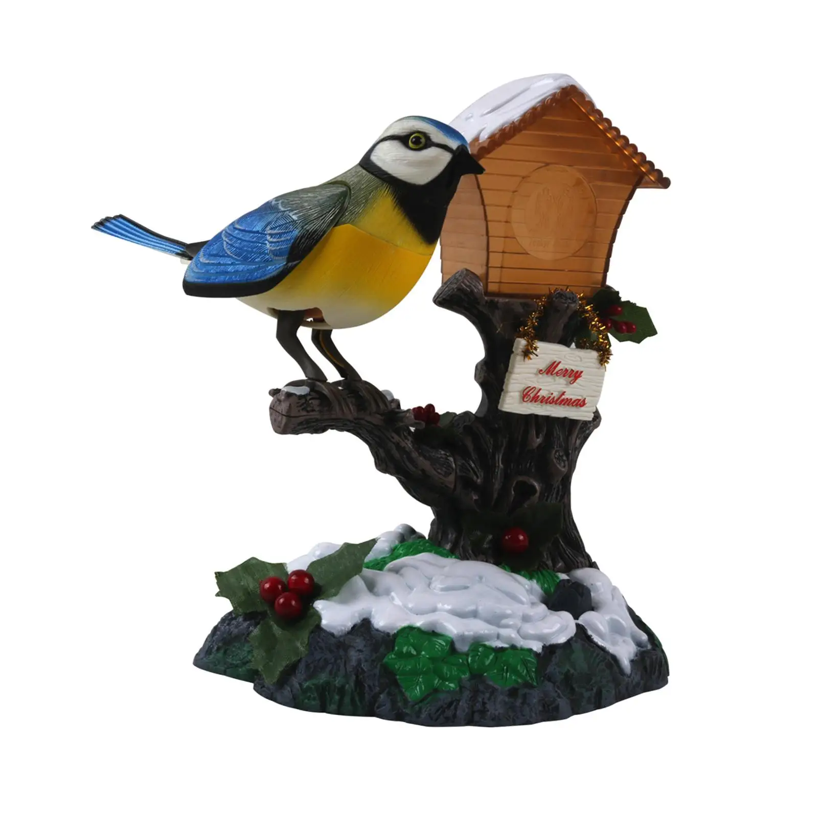 Sound Activated Chirping Bird Creative Gift Battery Operated Home Decoration