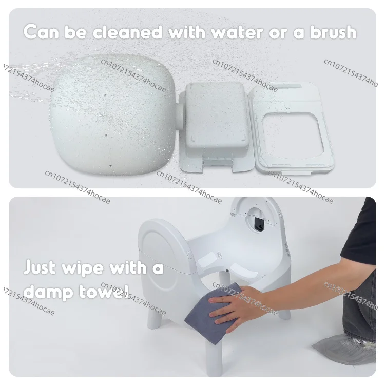 Large Capacity Self Cleaning Cat Toilet Dual Mode Deodorizing Plastic Cat Litter Box Easy Use view 6