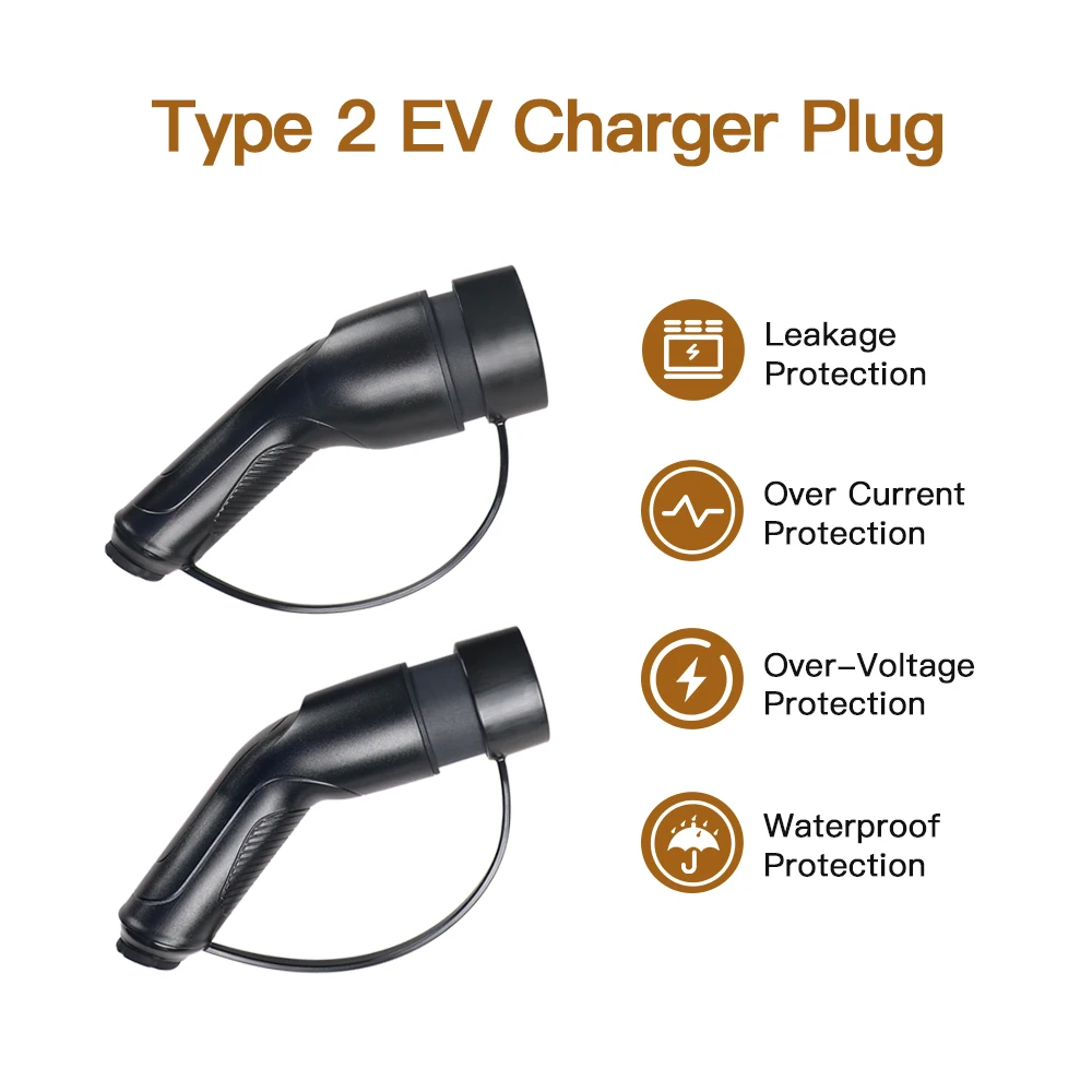 ERDAN 16A 32A Type 2 EVSE Female EV Charger Plug IEC 62196 Convertor EV Charger Plug for Electric Car Vehicle Charging Station