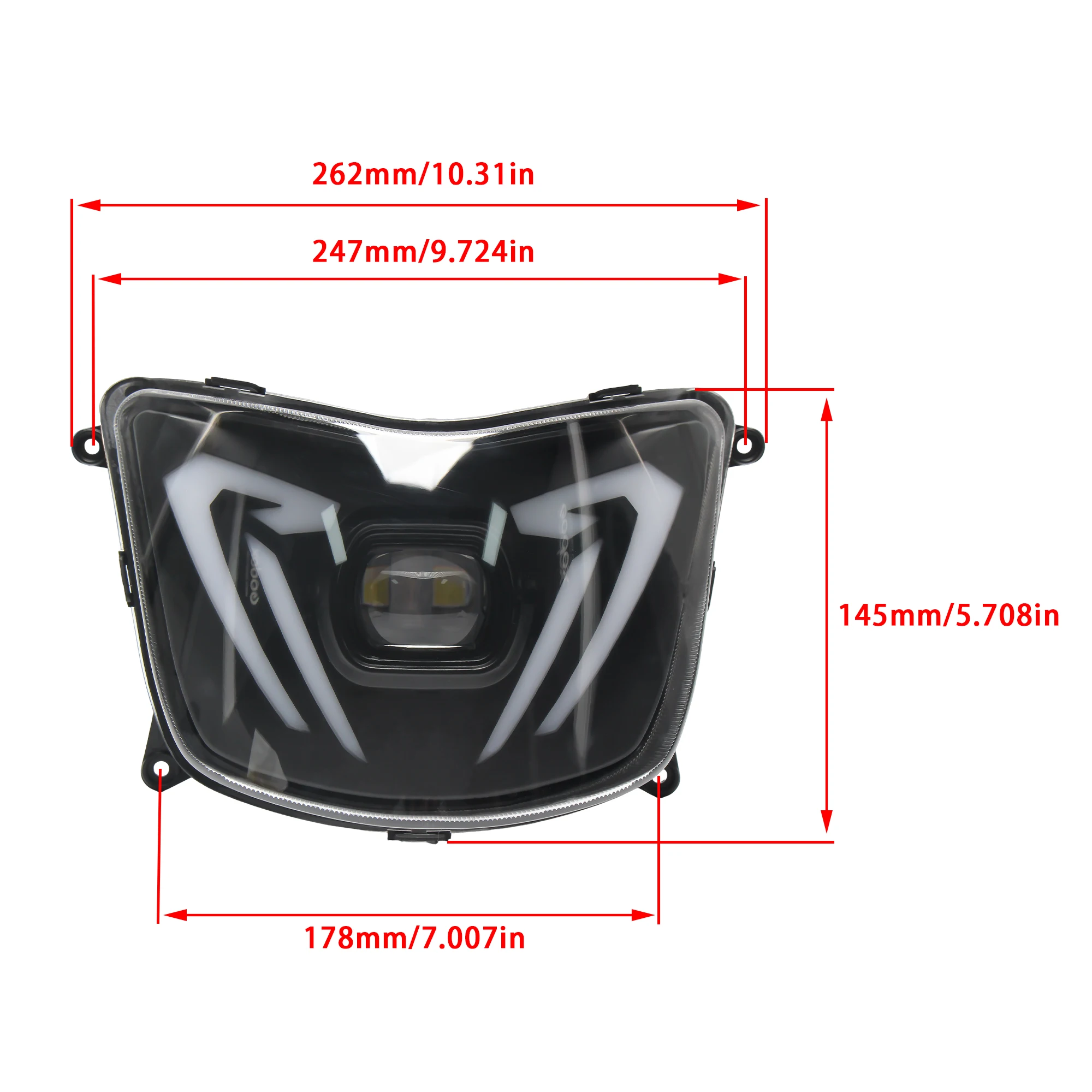 Motorcycle LED Headlights Adjustable Beam High Low Beam Daytime Running Lights For BOXER CT100 KS Enduro Motocross Headlamp