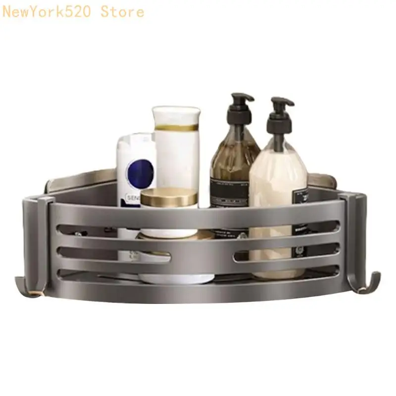 Aluminum Alloy Bathroom Corner Shelf Wall Mounted Shower Organizers Shampoo Rack Wall Shelf for Bathrooms, Kitchen N84C