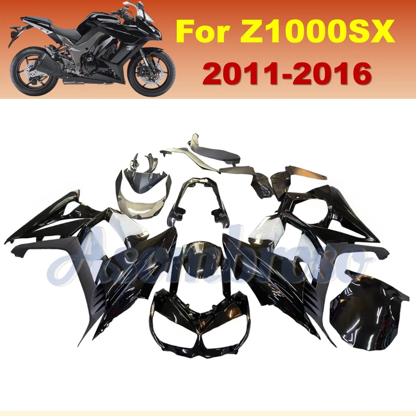

Motorbike Fairings Kits For Z1000SX 2011 2012 2013 2014 2015 2016 Z1000 SX Black White Bodywork Cowl