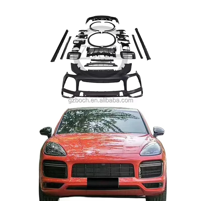 9y0 Car Bumper for Cayenne 9Y0 2018 2019 2020 2021 2022 to SD Style Car Parts Wheel Arches Side Skirts pp
