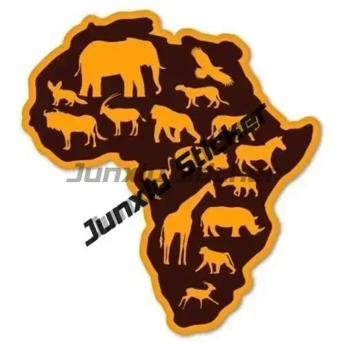 Rasta African Shape Map Lion Car Decal Sticker African Map Sticker Rasta Reggae JAH Africa Lion of Judah One Love Rastafarai