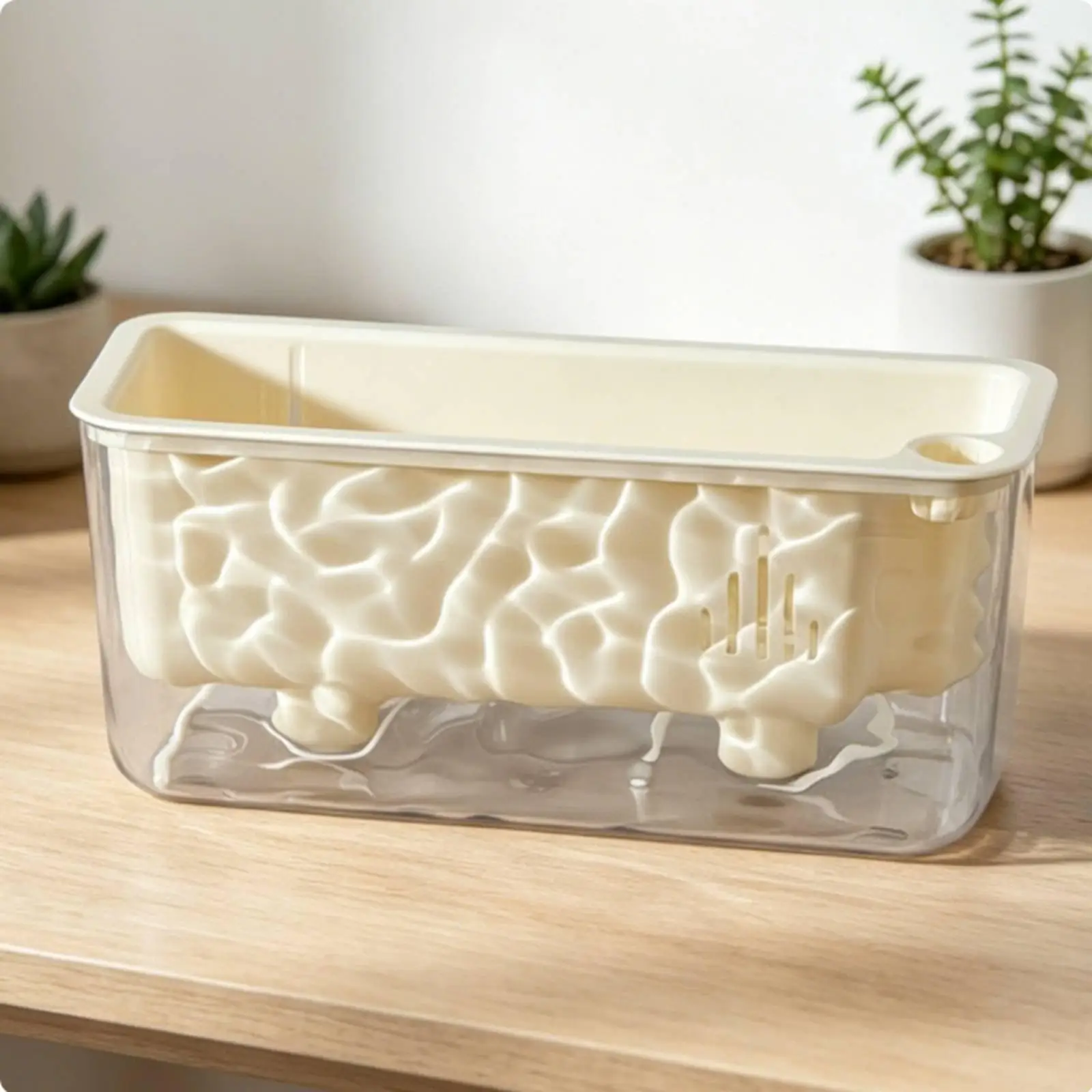 Self Watering Planter Double Layer Wicking Design for Balcony Windowsill