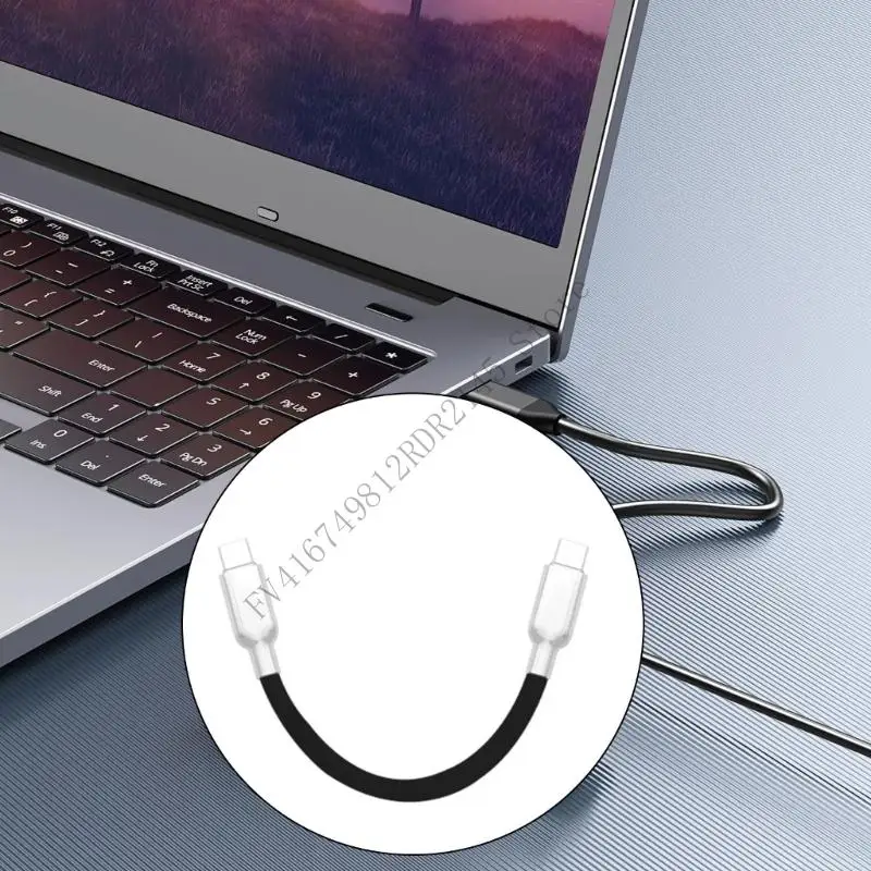 B2EF USB C USB C Cable Recto Tipo C Cable cargador 240W Línea alambre carga rápida para tabletas Teléfonos Multi