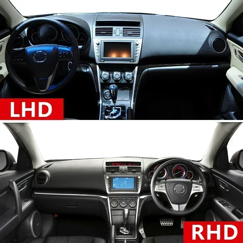 لمازدا 6 GH 2008-2012 2011 2010 2009 Atenza غطاء لوحة سيارة الشمس الظل تجنب حصيرة مضيئة لوحة أداة الوسادة الملحقات #2