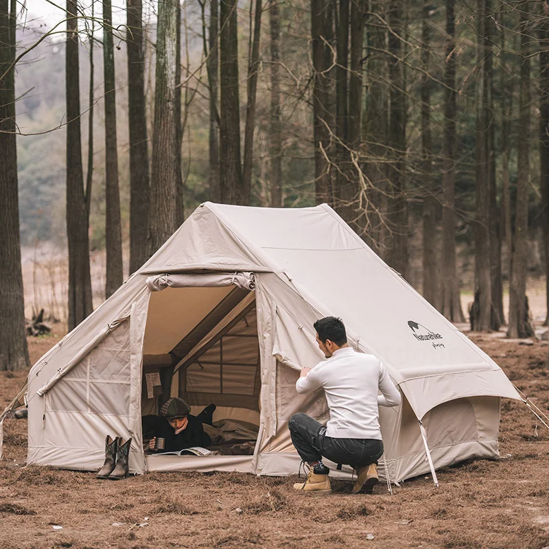 Naturehike Air 6.3 nadmuchiwany namiot duża przestrzeń 2-4 wybierania darmowa konstrukcja bawełna Camping odkryty namiot turystyczny z pompą