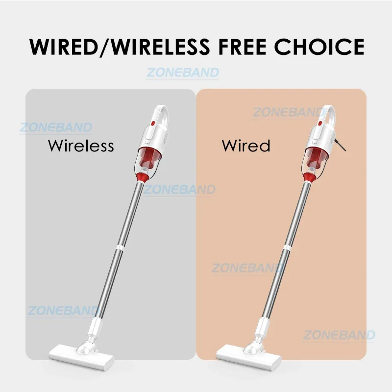 Handheld Stick Vacuum Cleaner Cordless and Corded Strong Suction for Home Floor Washer Smart Household Appliance Dust Collector