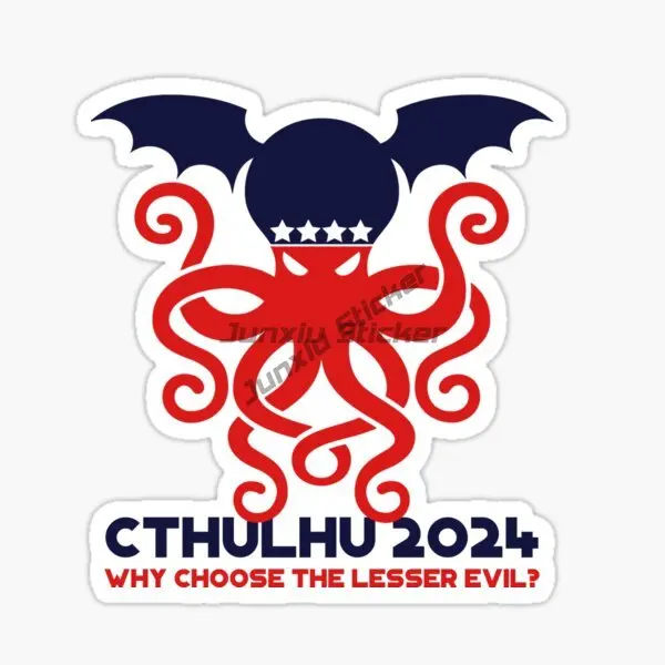 Cthulhu Great Old Ones Octopus Monster PVC Sticker for Decorate Fridge Table Car Van Window Bicycle Off-road Helmet Bumper Decal