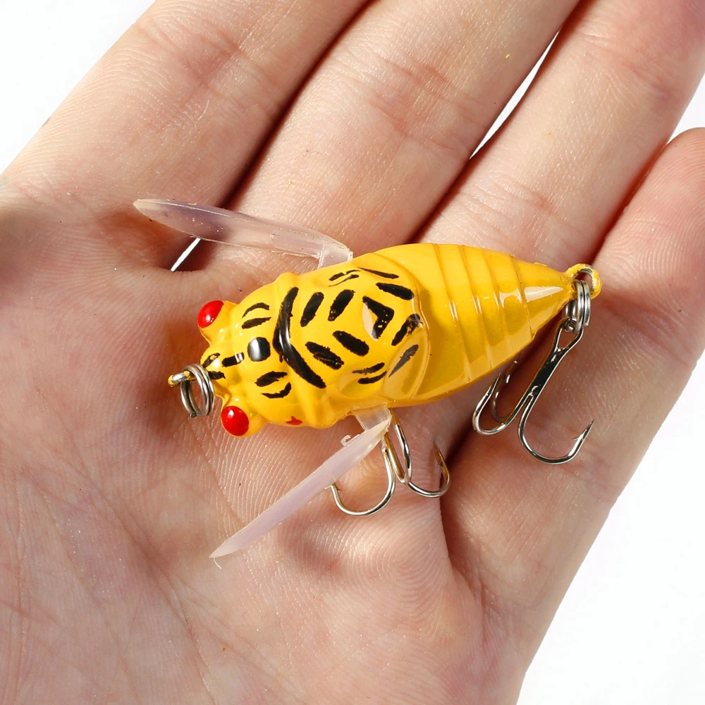 1Pcs Bionic Cicada Hard Bait Fishing Lure 5cm 6g Simulation Minnow Wobblers Crankbait Pesca Bass Insect Fishing Tackle