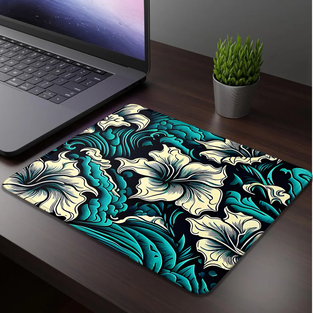 

Blue-green Water Ripples Desk Mat Mause Pad for Mouse Gaming Accessories Mausepad Computer Mousepad Gamer Mouspad Deskmat Mats