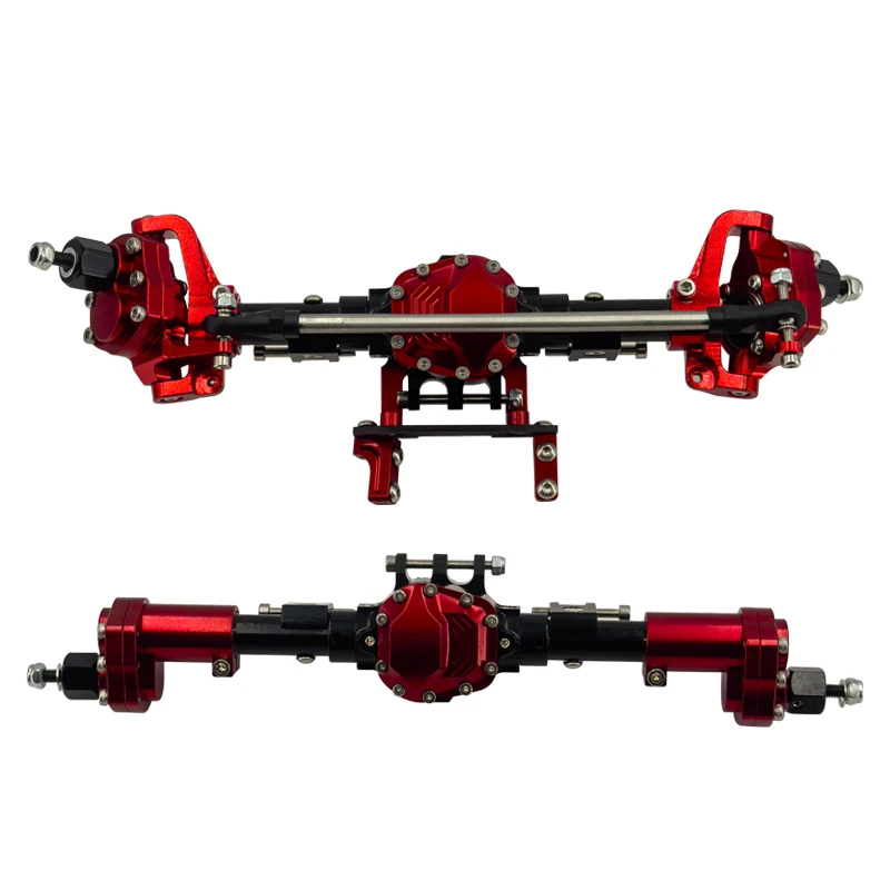 axial scx10 ii 2 upgrades Parts Metallic Body Portal Front And Rear Axle Set For 1/10 90046 90047 scx10 i RC CAR Accessories