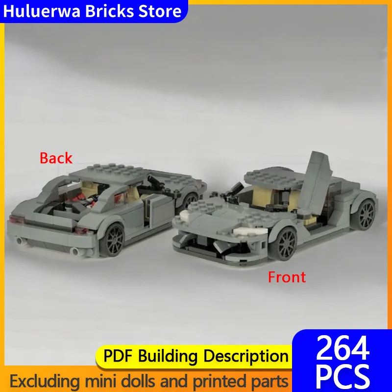Model wyścigowego samochodu Speed Racing, klocki konstrukcyjne MOC, Gemera V8 Hypercar, modułowa technologia, prezenty świąteczne dla dzieci, zabawki do składania, zestaw.