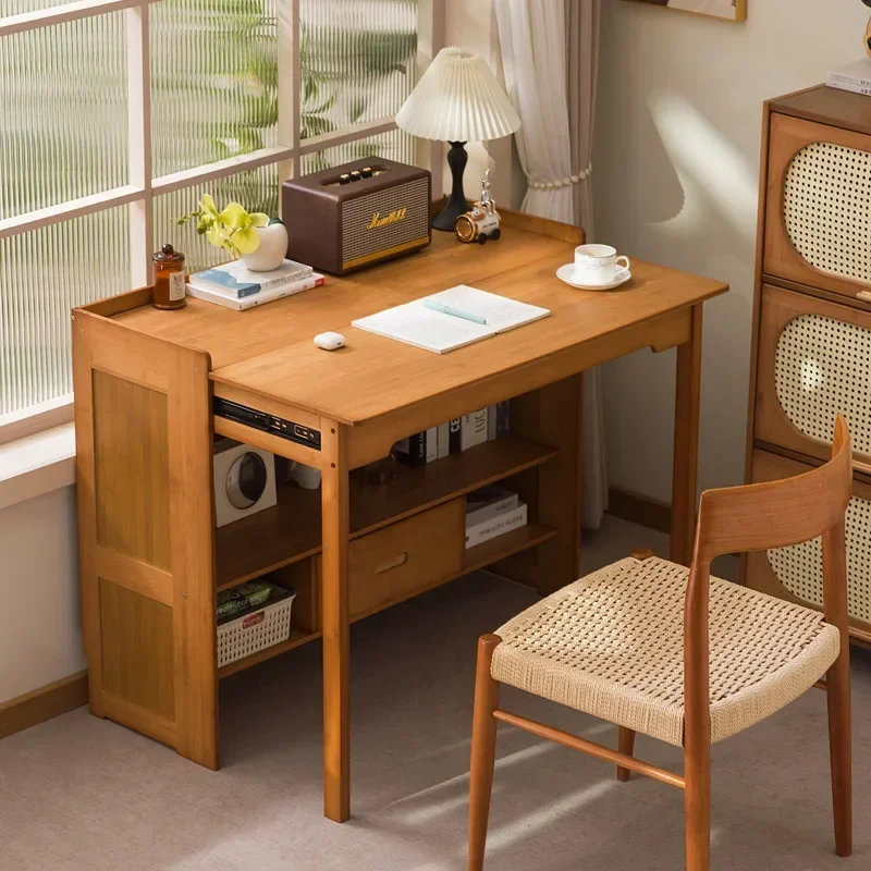 Household GoodsSolid Wood Desk Desk Home Writing Desk Folding Table With Storage