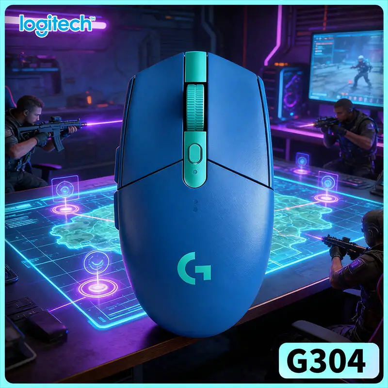

Беспроводная игровая мышь Logitech G304, сенсор HERO 12000 DPI, LIGHTSPEED, 1 мс, 9 месяцев автономной работы, быстрый отклик, для офиса и пользователей