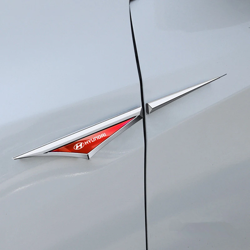 Car Side Badge Decal Fender Decorative Sticker For Hyundai HB20 KONA i20 i10 IONIQ Elantra Palisade Sonata Grandeur Accessories - view 3