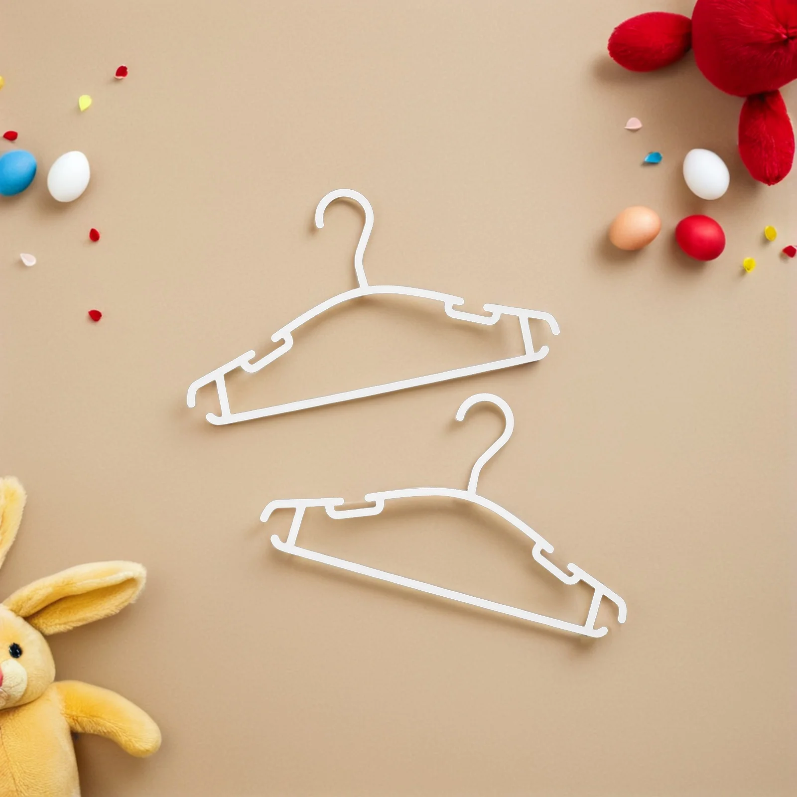 

40pcs 'S Thickened Plastic Hangers Non-Slip Clothes Racks For Newborn Toddler Infant Pet Use Space-Saving