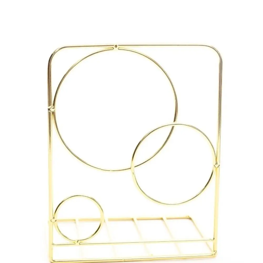 1 Pair Metal Metal Wire Bookends Smooth Polished Non-slip L Shape Book Holder Stable L-Shape Desktop Book Support Study Room