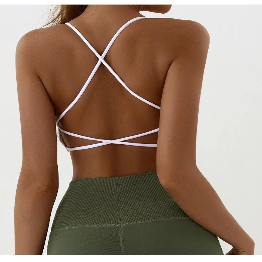 

Спортивный бюстгальтер Cross Ba для йоги, дышащий тренировочный бюстгальтер для бега, похудения, беспроводная сборная функция массажа, поддержка высокой интенсивности