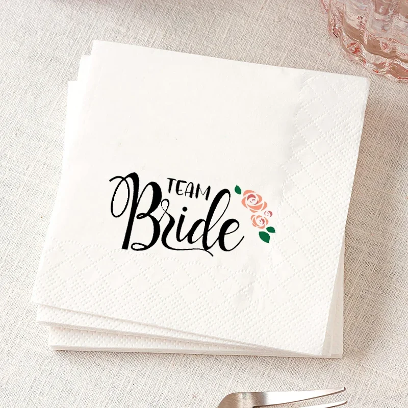 20pcs Team Bride Napkins Bachelorette Party Bridal Shower wedding bride to be brunch dinner party Table place setting decoration