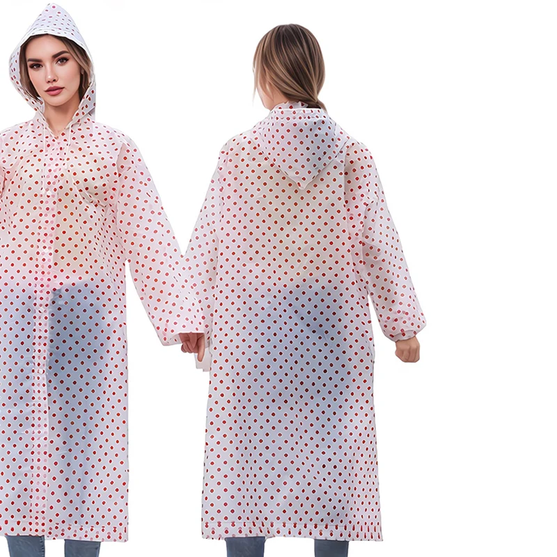 Leopard Print EVA Rain Poncho Lightweight Windproof All-Season Thickened Full-Body Hooded Raincoat for Fashion-conscious