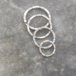 18-32mm Pure Titanium Round Flame Color Split Key Ring Chain Holder Car Keyring Key Bag Pendant Accessories EDC Tool