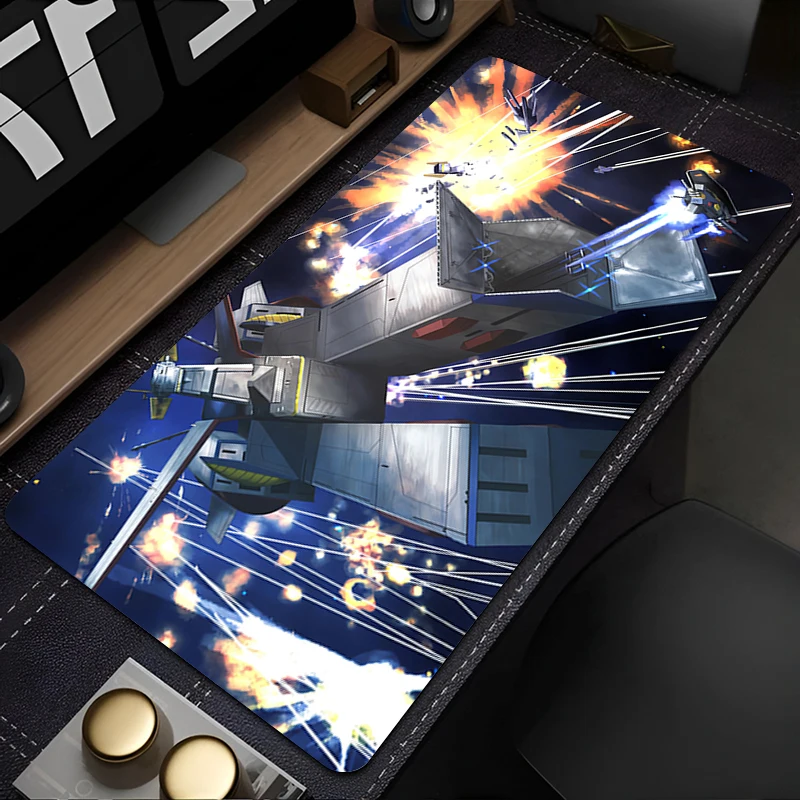 Alas Mouse Gaming Alas Meja Gamer Mechanical Warrior RX-78-2 Gundam Alas Mouse Premium Profesional Kontrol Kecepatan Alas Keyboard