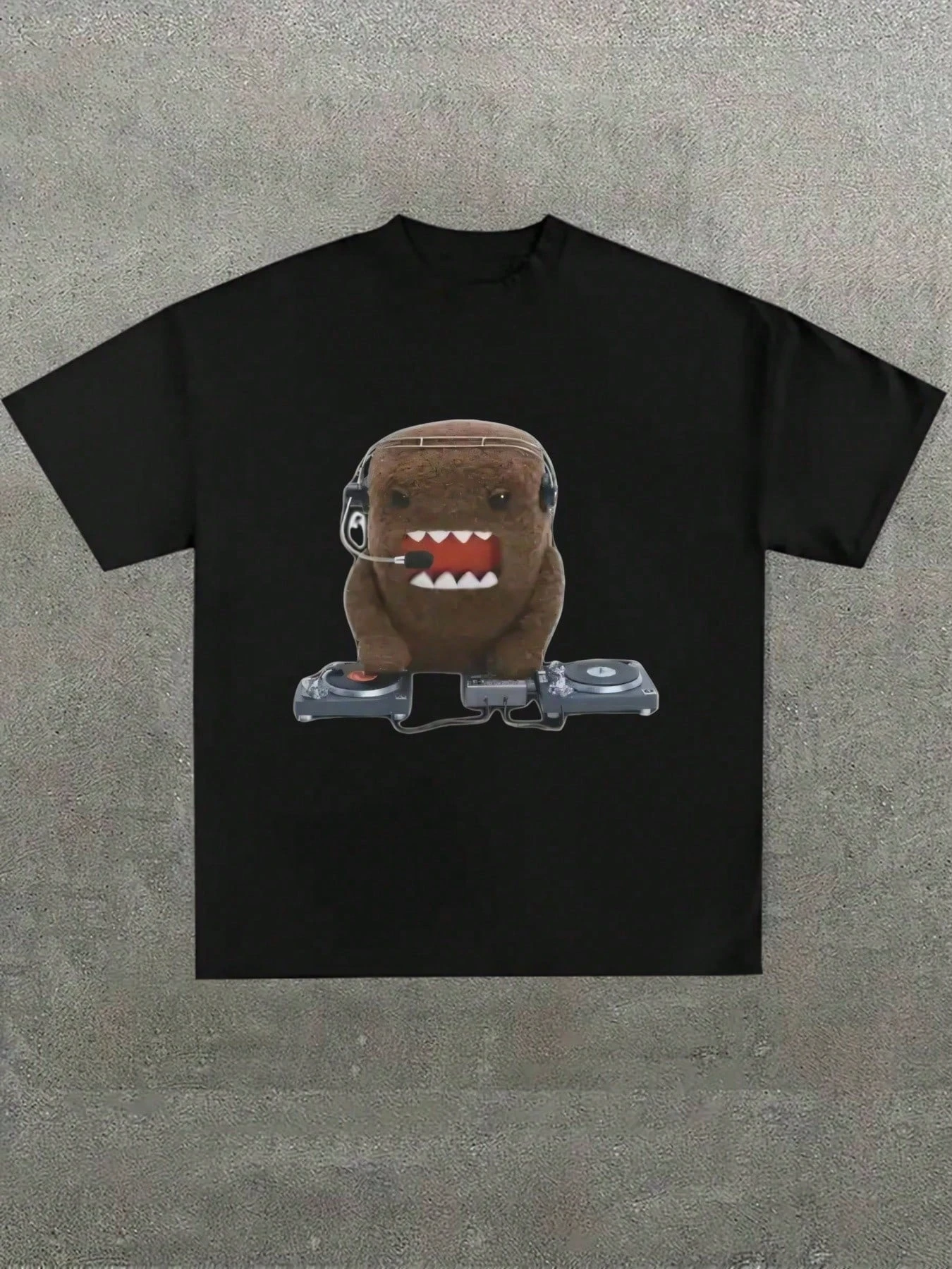 

Plus Size Men's,Dj Domo Kun Doll Washed T Shirts100% Cotton Casual Printed T-Shirt Crew Neck Short Sleeve T-Shirt Vintage
