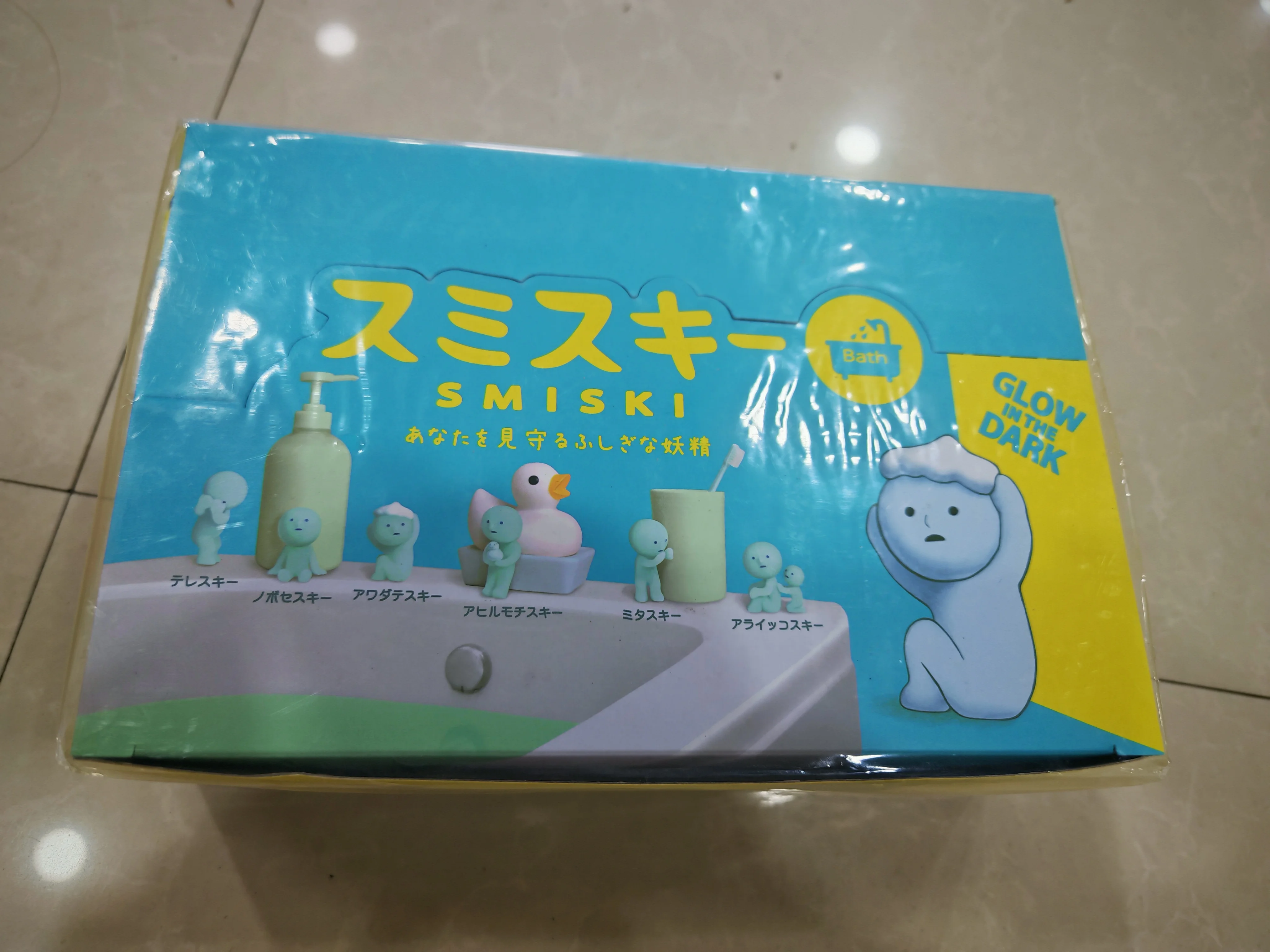 

Sonny Angel Smiski Bath Serie Mystery слепая коробка милая светящаяся в темно-зеленая кукла фигурка мультяшная настольная игрушка в подарок на день рождения