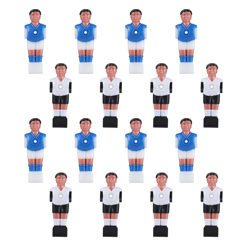 

16 Pcs Desktop Soccer Resin Figures Replaceable Foosball Players Durable Wear-resistant Bright Colors Fit Standard Game Rod