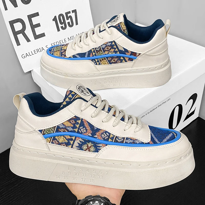 

Кроссовки мужские на платформе, толстая подошва, Нескользящие, дышащие, повседневная спортивная обувь, дизайнерские удобные