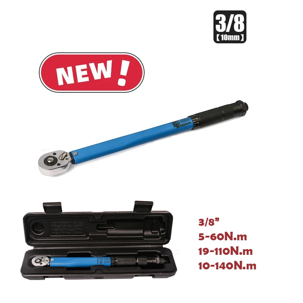 5-60/19-110/10-140N.m Torque Wrench 3/8” Bidirectional preset torque wrench professional bicycle motorcycle car repair tool