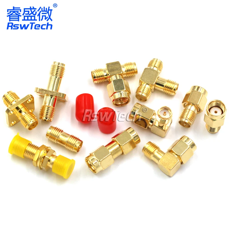 

SMA Male / Female RF Coax Adapter Connector Straight Right Angle T Type Splitter Goldplated NEW Wholesale